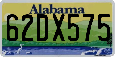 AL license plate 62DX575