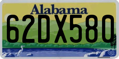 AL license plate 62DX580