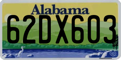 AL license plate 62DX603