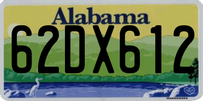 AL license plate 62DX612