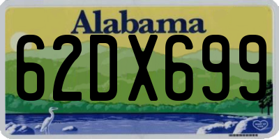 AL license plate 62DX699