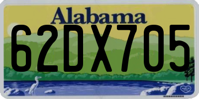 AL license plate 62DX705