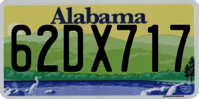 AL license plate 62DX717