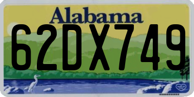 AL license plate 62DX749