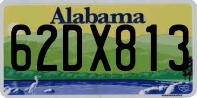 AL license plate 62DX813