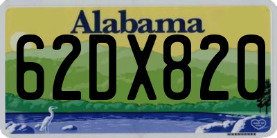 AL license plate 62DX820