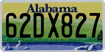 AL license plate 62DX827
