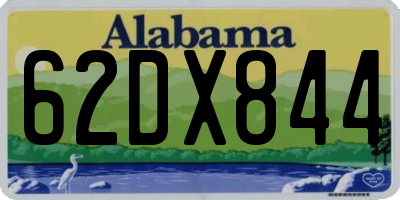 AL license plate 62DX844