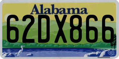 AL license plate 62DX866