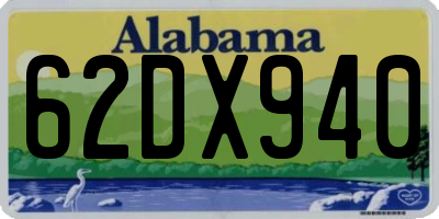 AL license plate 62DX940