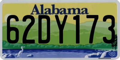 AL license plate 62DY173