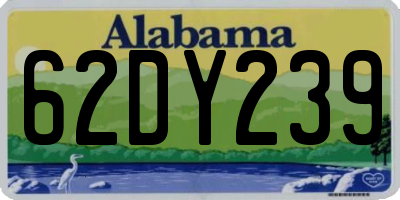 AL license plate 62DY239