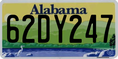 AL license plate 62DY247