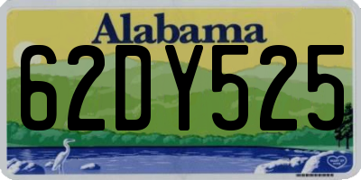 AL license plate 62DY525