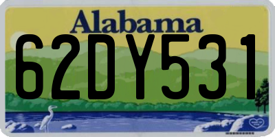 AL license plate 62DY531