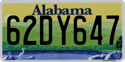 AL license plate 62DY647