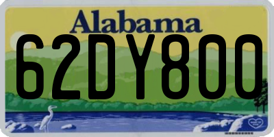 AL license plate 62DY800