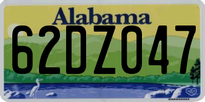 AL license plate 62DZ047