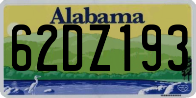 AL license plate 62DZ193