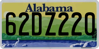 AL license plate 62DZ220