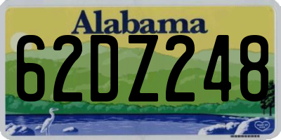 AL license plate 62DZ248