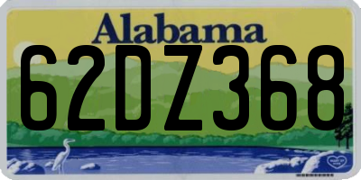 AL license plate 62DZ368
