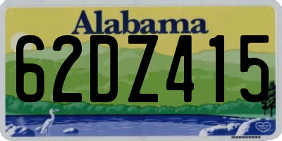 AL license plate 62DZ415