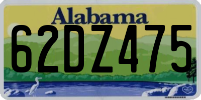 AL license plate 62DZ475