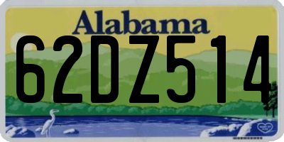 AL license plate 62DZ514
