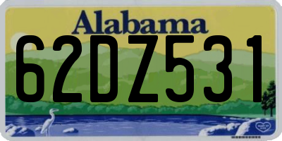 AL license plate 62DZ531
