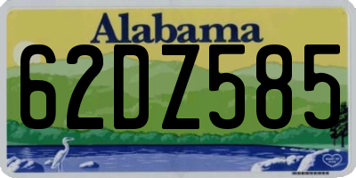AL license plate 62DZ585