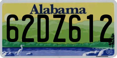 AL license plate 62DZ612