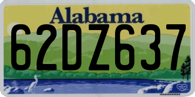 AL license plate 62DZ637
