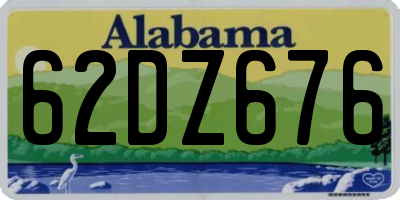 AL license plate 62DZ676