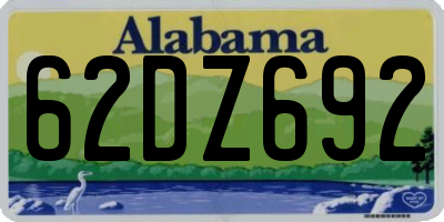 AL license plate 62DZ692