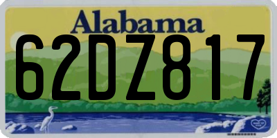 AL license plate 62DZ817