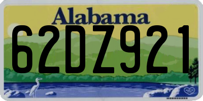 AL license plate 62DZ921