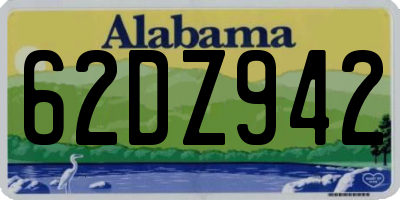 AL license plate 62DZ942