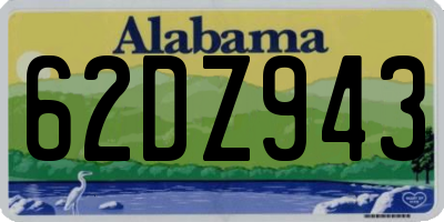 AL license plate 62DZ943