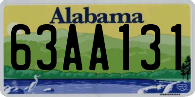 AL license plate 63AA131