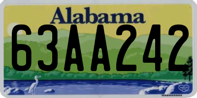 AL license plate 63AA242