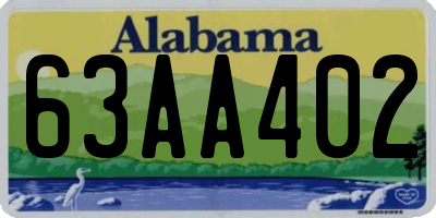 AL license plate 63AA402
