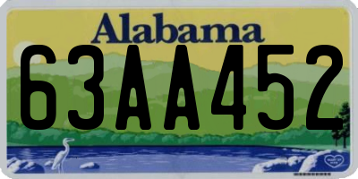 AL license plate 63AA452