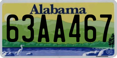 AL license plate 63AA467