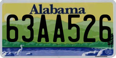 AL license plate 63AA526