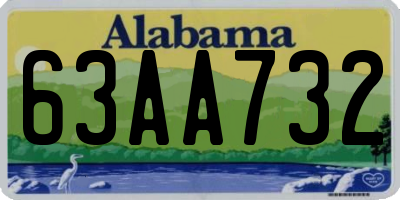 AL license plate 63AA732