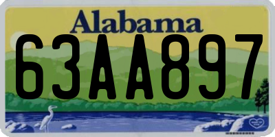 AL license plate 63AA897