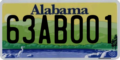 AL license plate 63AB001