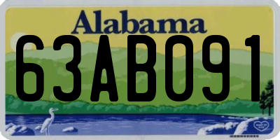 AL license plate 63AB091