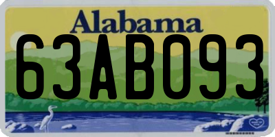 AL license plate 63AB093